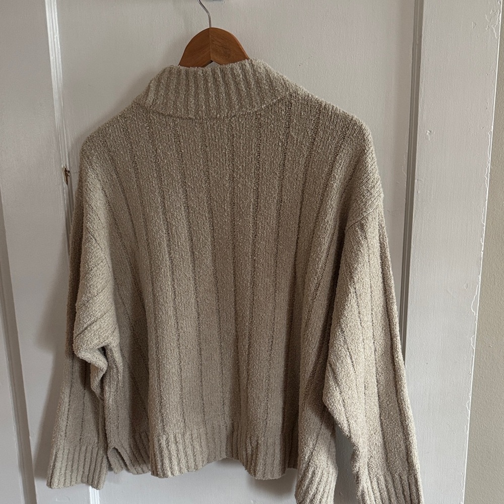 Eileen Fisher Cotton Fluff Rib Turtleneck - Picture 4 of 6